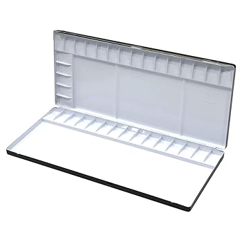 【中古】【39shop】カラー・アラウンド★水彩用アルミニウムパレット 350&times;150mm35仕切り: 0835 並行輸入品（良い）｜アトリエ絵利奈