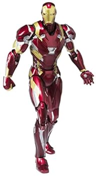 【中古】S.H.フィギュアーツ キャプテン・アメリカ シビルウォー アイアンマン マーク46 約155mm ABS&PVC&ダイキャスト製 塗装済み可動フィギュア