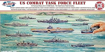 【中古】アトランティスモデル 1/1200 アメリカ海軍 任務部隊セット 12隻セット プラモデル ATLAMCR6300 成型色｜アトリエ絵利奈