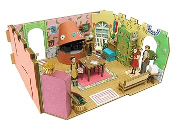 【中古】さんけい みにちゅあーとキット スタジオジブリシリーズ 借りぐらしのアリエッティ アリエッティの家 1/48スケール ペーパークラフト MK07-13