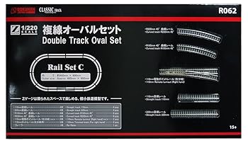 【中古】ロクハン Zゲージ R062 レールセットC 複線オーバルセット