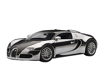 【中古】AUTOart 1/18 ブガッティ ヴェイロン 黒いこと/軽銀 Pur Sang
