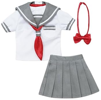 【中古】50セーラー夏服set ホワイト×グレー
