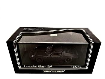 【中古】【39shop】PMA★1/43 ランボルギーニ ミウラ 1966 ホモロゲーション ブラック 完成品(非常に良い)|アトリエ絵利奈