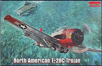 【中古】ローデン 1/48 ノースアメリカン T-28Cトロージャン 米海軍艦上練習機451