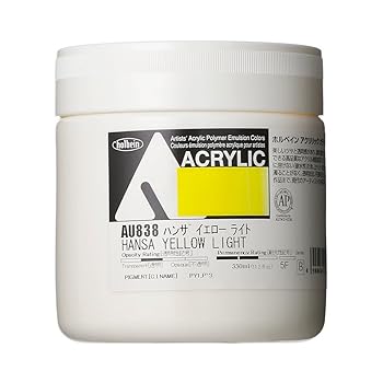 【中古】ホルベイン アクリリック カラーヘビーボディ AU838 330ml ハンザイエローライト 16838