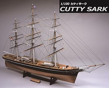【中古】ウッディジョー 1/100 カティサーク 幌無し 木製帆船模型 組立キット