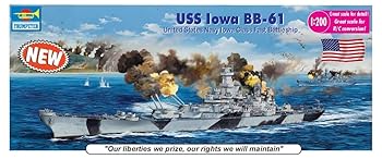 【中古】【39shop】トランペッター★1/200 アメリカ海軍戦艦 BB-61 アイオワ プラモデル（良い）｜アトリエ絵利奈
