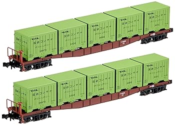 【中古】KATO Nゲージ コキ5500 6000形コンテナ積載 2両入 8059-2 鉄道模型 貨車