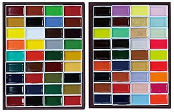 【中古】吉祥Kissho 日本画用えの具 角顔彩上製 72色