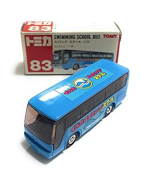 【中古】トミカ 83 水泳ぎ 学園 二階建てバス 1/145 箱 乗り物のおもちゃ-おもちゃ-車