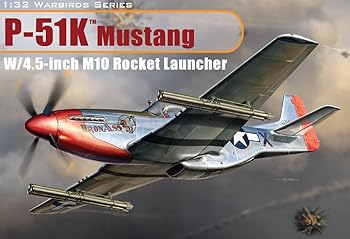 【中古】プラッツ 1/32 アメリカ陸軍 航空隊 P-51Kマスタング W/4.5インチ M10ロケットランチャー プラモデル
