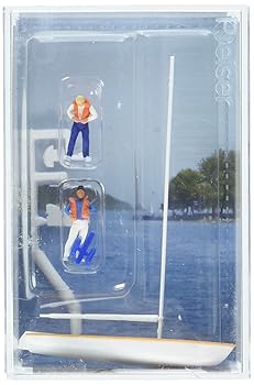 【中古】【39shop】プライザー★ライフジャケットを着ている船員とヨット 塗装済完成品 HO1/87 10678(良い)|アトリエ絵利奈