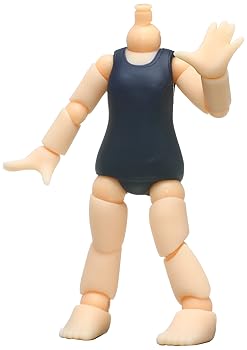 【中古】コトブキヤ キューポッシュえくすとら スクール水着ボディ ノンスケール PVC製 塗装済み可動フィギュア