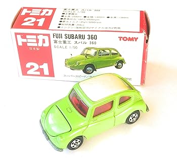 【中古】トミカ 日本製 21 富士重工 スバル 360 1/50 赤TOMYロゴタイプ 箱 ミニカー・トイカー-車