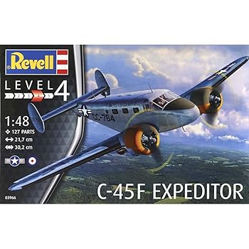 【中古】ドイツレベル 1/48 USAF C-45F 軽輸送機 プラモデル