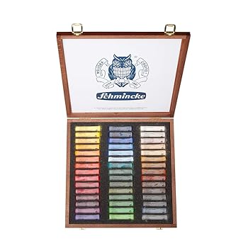 【中古】schmincke シュミンケ ソフトパステル 45色木箱セット 77245