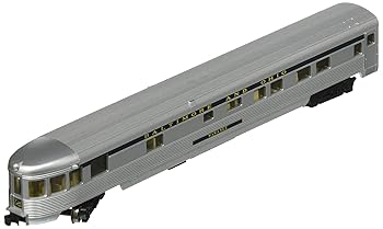 【中古】Bachmann Industries 流線形波形観測車 ライト内装 - B&O N スケール 85フィート