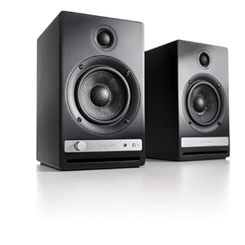 【中古】国内置き目品Audioengine オーディオ発動機 固定ディスク4 ワイヤレス・パワードスピーカー l Bluetooth aptX 固定ディスク相応う・DACアンプリファイアー内蔵 l 有線・無線電話繋ぎ合わせる、金