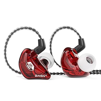 【中古】【39shop】BASN★BsingerBC100 ヘッドホン MMCX 取り外し可能ケーブル、ノイズキャンセリング インナーイヤー型モニター用イヤホン BsingerBC100 レッド(非常に良い)｜アトリエ絵利奈