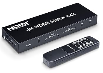 【中古】ELEVIEW HDMI うつり変わり器 分かち合う器 行列 4インプット 2最終生産物 4K HDCP1.4 音吐引きはなす役立つこと 光デジタル・3.5粍ステレオ音吐最終生産物 なおなお書き4・Nintendo Switch・Fir