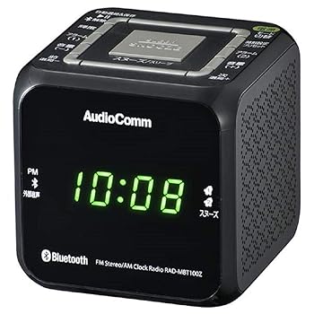 【中古】【39shop】オーム電機★AudioComm クロックラジオ Bluetooth対応 MP3再生 ブラック RAD-MBT100Z-K 07-8964 OHM（良い）｜アトリエ絵利奈