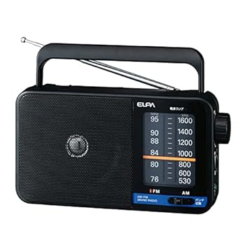【中古】エルパ ELPA AM/FMポータブルラジオ 防災 携帯ラジオ デジタル ER-H100
