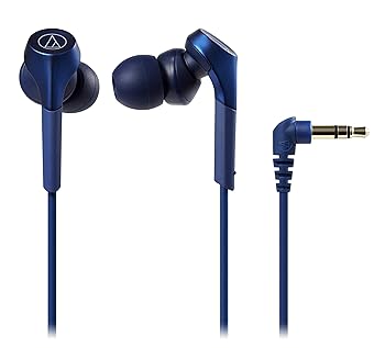 【中古】オーディオテクニカ ATH-CKS550X BL SOLID BASS カナル型 イヤホン 有線 重低音 ハイレゾ音源対応 ブルー