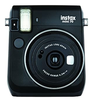 【中古】【39shop】富士フイルムFUJIFILM★インスタントカメラ チェキ instax mini 70 ブラック INS MINI 70N BLACK(非常に良い)|アトリエ絵利奈