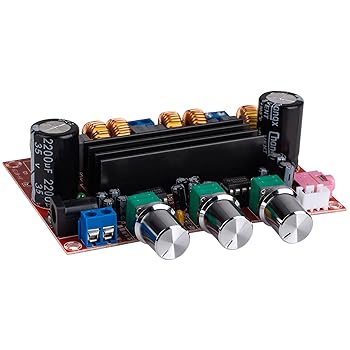 【中古】Parts Express TPS3116D2 クラスD 2.1 アンプボード 2 x 50W + 100W ボリュームコントロール