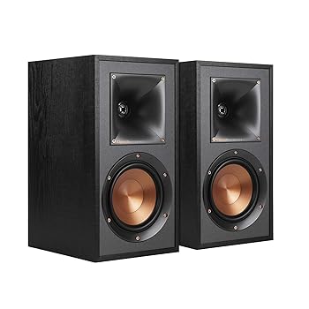 【中古】Klipsch 介護ホーム金棒引き R-41M 豪然たる 科目に凝ったブックシェルフスピーカー 2個仕掛ける 黒いこと