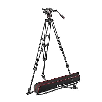 【中古】ナイトロテック608録画媒体雲台+軽銀ツイン三脚GS