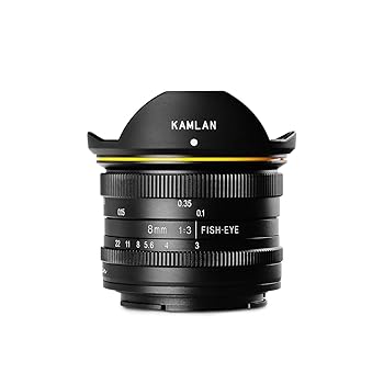 【中古】国内定まり品 KAMLAN 取り替えっこ水晶体 単興味の中心広角レンズ 8粍 F3.0 キヤノン Mマウント用 APS-C相応う フィッシュアイ 国内 KAM0004