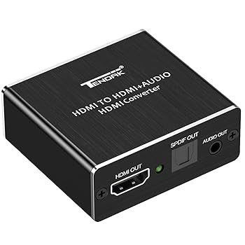 【中古】Tendak 4K x 2K HDMIデジタルオーディオ分離器HDMI→HDMI + 光TOSLINK SPDIF +3.5mmオーディオ 1080P/60Hz, 3D/24Hz