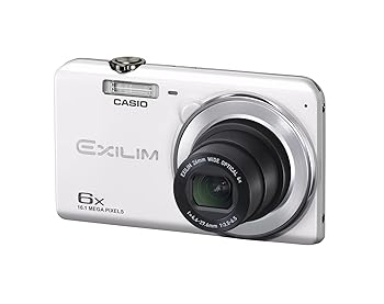 【中古】CASIO デジタル写真機 EXILIM EX-ZS28WE 広角26粍 光学6倍望遠レンズ 割り増し金オート 1610万絵素 白いこと