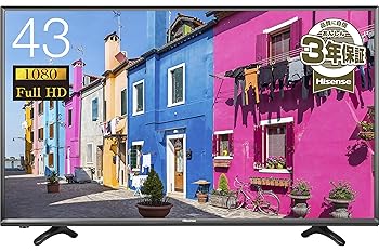 【中古】ハイセンス 43V型 液晶 テレビ HJ43K3121 フルハイビジョン 外付けHDD裏番組録画対応 2016年モデル 27,027円