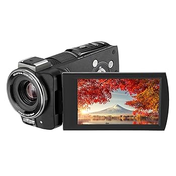 【中古】KEIYO 4K ビデオカメラ 光学12倍ズーム 180度回転のバリアングルスクリーン AN-S101|アトリエ絵利奈