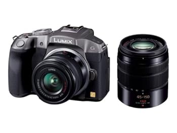 【中古】【39shop】パナソニック★ミラーレス一眼カメラ ルミックス G6 ダブルズームレンズキット 標準ズームレンズ/望遠ズームレンズ シルバー DMC-G6W-S（良い）｜アトリエ絵利奈