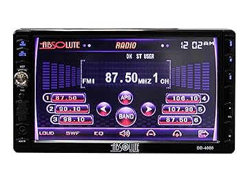 【中古】【39shop】Absolute★USA DD-4000 7-Inch Double Din Multimedia DVD Player Receiver with Touch Screen System Display and Detachable Front Panel SD/US(良い)|アトリエ絵利奈