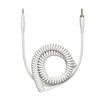 【中古】Audio-Technica Mシリーズヘッドフォン用のHP-CC-WH交換コイルケーブル