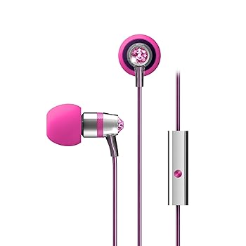 【中古】MEE audio イヤ電話機 インナーイヤー型 スワロフスキー当て嵌める 日本語取説付 M11J サクラ色 TV・オーディオ・カメラ-ヘッドホン・イヤホン-オーディオ