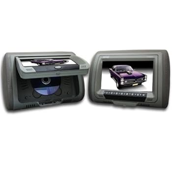 【中古】Absolute DPH-980PKGG 9.5-Inch Headrest Pillow Monitor with ヴィデオディスク Player USB/SD/MMC Ready, Pair Grey by Absolute