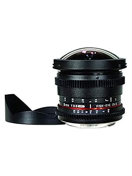 【中古】Rokinon 8mm T3.8 Cine HD 魚眼カメラレンズ 取り外し可能なフード Sony Eマウント用 ブラック RKHD8MV-NEX用