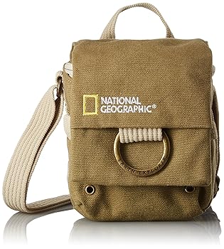 【中古】NATIONAL GEOGRAPHIC ショルダーバッグ Earth Explore寄せあわせ 1.3L 撥水産業 緑であることカーキ帆布 NG 2342