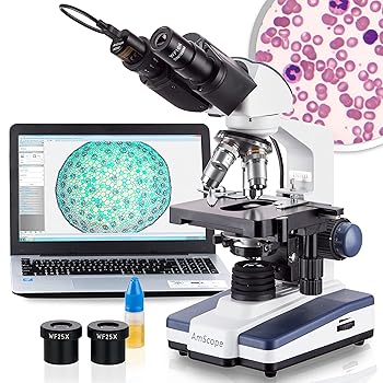【中古】AmScope 3D上演+ USB写真機と40X-2500X LEDデジタル双眼鏡の練りあわせるマイクロスコープ