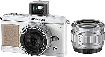 【中古】OLYMPUS ミラーレス一眼 E-P1 ツインレンズキット ホワイト E-P1 TKIT-WHT
