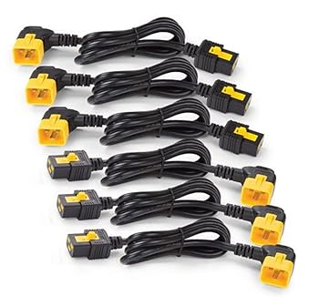 【中古】APC Power Cord Kit 6 ea Locking C19 to C20 90 Degree 1.2m AP8714R