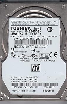 【中古】【39shop】Toshiba★MK3265GSX 320GB,Internal,5400RPM,2.5"(非常に良い)|アトリエ絵利奈