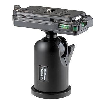 【中古】Velbon 自由雲台 QHD-63Q 中型 底面径53mm クイックシュー対応 アルミ製 471802