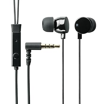 【中古】エレコムステレオヘッドホンマイク付 iPhone&android対応 マイク ブラック EHP-IPIN105BK